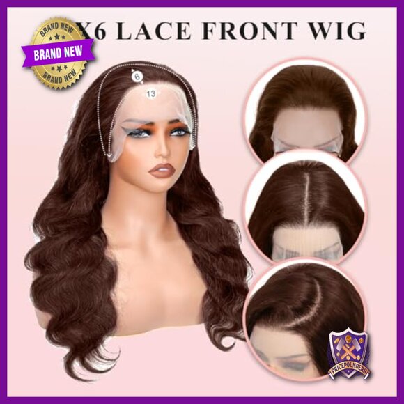 30 Inch Human Hair Lace Front Wig 200 Density Body Wave Pre Plucked main image 4